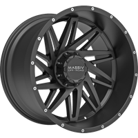 Massiv Off-Road OR3 Satin Black Wheel with Milled Rivets - 20x10 — Wheels & Rims