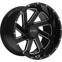 Massiv Off-Road OR4 Black and Milled Wheels - 20x10 - 5x127 -18 Offset