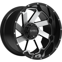 Massiv Off-Road OR4 Machined Black Wheels - 20x10 - 5x127 Bolt Pattern