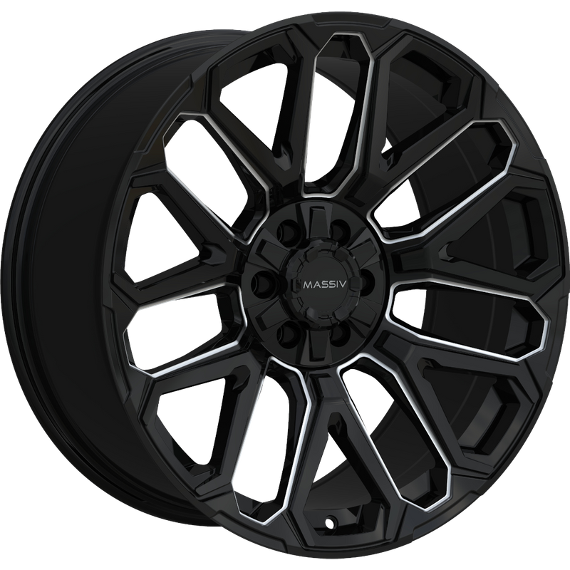 Roues Massiv Off-Road OR5 Noires et Moulées - 20x9 - 5x127 -12 Offset — Roues et jantes