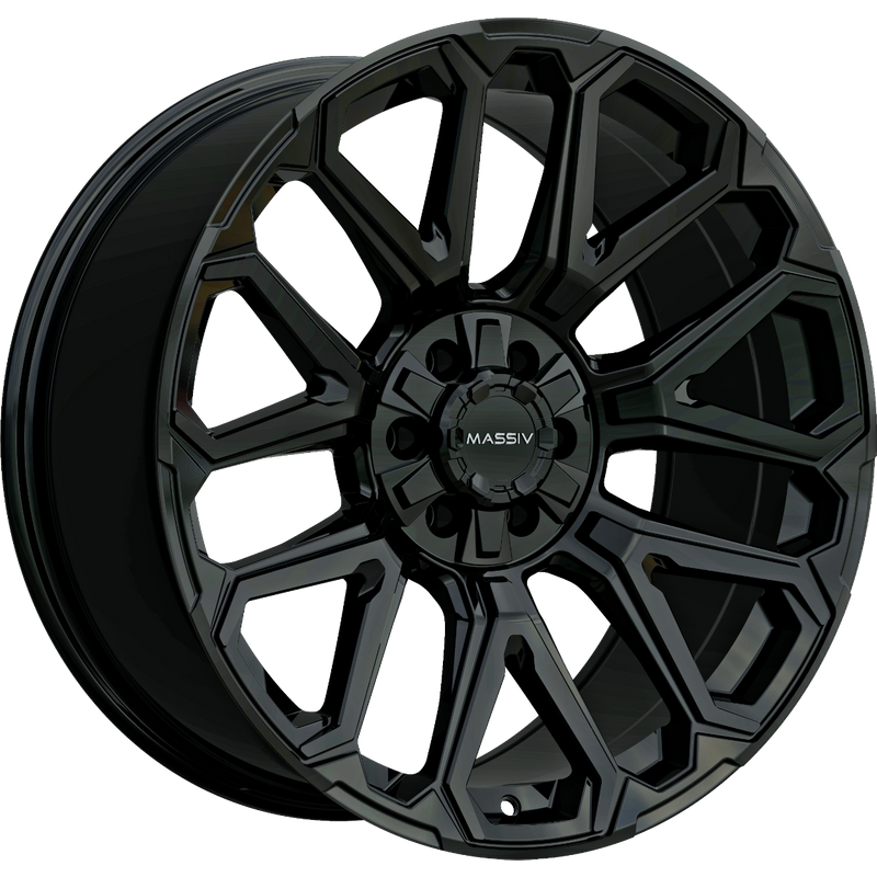 Massiv Off-Road OR5 Gloss Black Wheels - 20x9 - 5x127 -12 Offset — Wheels & Rims
