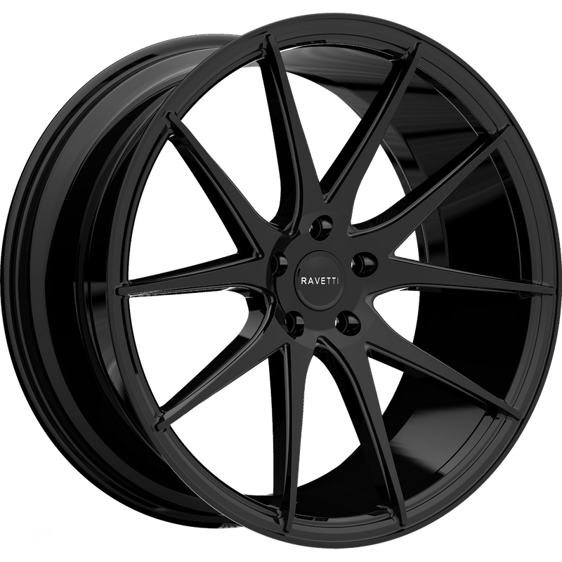 Roues Ravetti M11 Noir Brillant - 20x8.5 - Motif de Boulons 5x114.3 — Roues et jantes