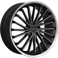 Ravetti M14 Black Milled Stainless Lip Wheel - 20x10 - 5x115 - 25 Offset — Wheels & Rims
