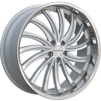 Ravetti M15 Silver Brushed Stainless Lip 22x9 Rims 5x115 Bolt Pattern