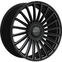 Ravetti M17 Black and Milled Wheels - 22x9 - 5x114.3 - 40 Offset
