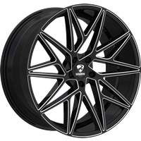 Ravetti M5 Black and Milled Wheels - 20x10 - 5x114.3 - 45 Offset