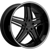Ravetti M6 Black Wheel with Pinstripe - 20x10 - 5x114.3 - 45 Offset