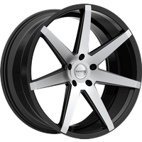 Roues Ravetti M7 Noir Usiné - 20x8.5 - Motif de Boulons 5x120 — Roues et jantes