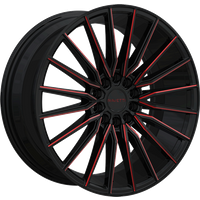 Ravetti M18 Black and Red Milled Wheels - 17x7.5 - 5x114.3