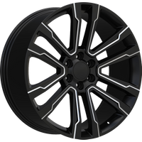 Eclipse Replica Wheel 328 Black and Milled - 24x10 - 6x139.7