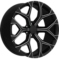 Eclipse Replica Wheel 348 Black and Milled - 22x9.5 - 6x139.7