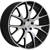 Eclipse Replica 218 Black Machined Wheel - 22x9.5 - 5x115 - 15 Offset