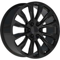 Roues Eclipse Replica 204 Noir Brillant - 22x9 - 6x139.7 — Roues et jantes