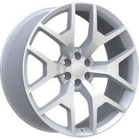 Roues Eclipse Replica 288 Argent Machiné 28x10 6x139.7 25 Déport — Roues et jantes