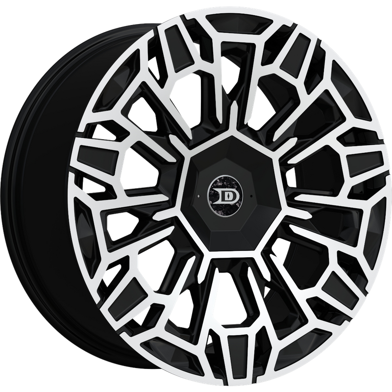 Roues Drastic DS9 Noir Usiné - 20x8.5 - 5x114.3 - 35 Offset — Roues et jantes