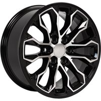 OE CV54 Black Machined 17x8 Wheels - 6x120 Bolt Pattern — Wheels & Rims