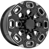 Roues OE CV64 Noir Machiné - 20x8.5 - Motif de boulons 8x180 — Roues et jantes