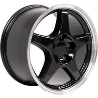 OE CV01 Black Wheel with Machined Lip - 17x9.5 - 5x120.65