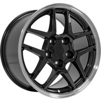 OE CV04 Black Wheel with Machined Lip - 17x9.5 - 5x120.65