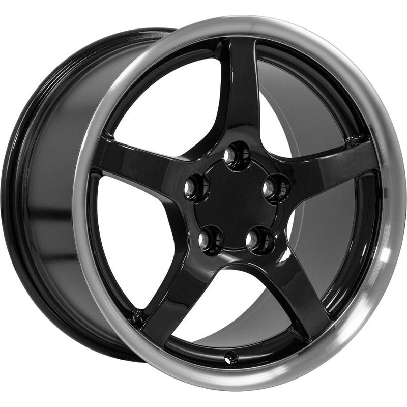 OE CV05 Black Wheel with Machined Lip - 17x9.5 - 5x120.65 — Wheels & Rims
