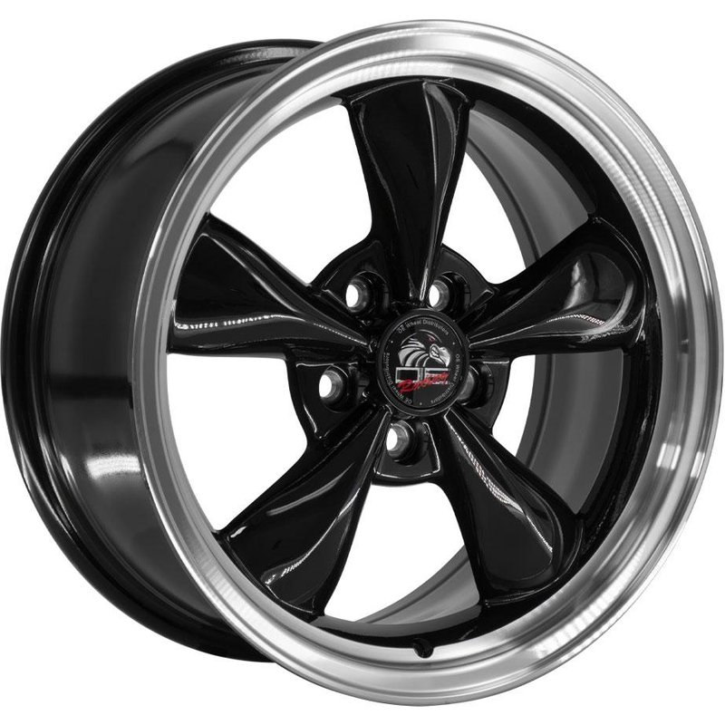 OE FR01 Black Wheel with Machined Lip - 17x8 - 5x114.3 — Wheels & Rims