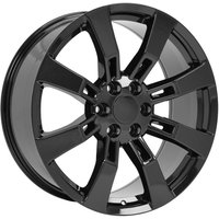 OE CA82 Gloss Black Wheels - 22x9 Size, 6x139.7 Bolt Pattern — Wheels & Rims