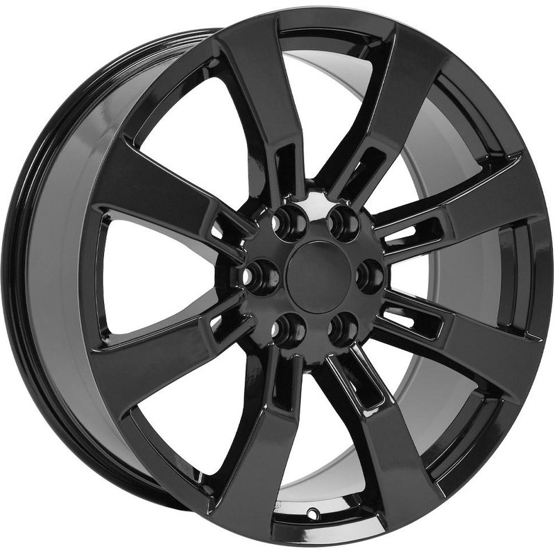 Roues OE CA82 Noires Brillantes - Taille 22x9, Motif de 6x139.7 — Roues et jantes
