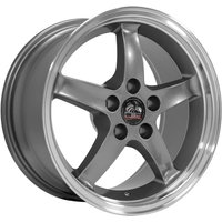 OE FR04 Gunmetal Wheel with Machined Lip - 17x9 - 5x114.3 — Wheels & Rims