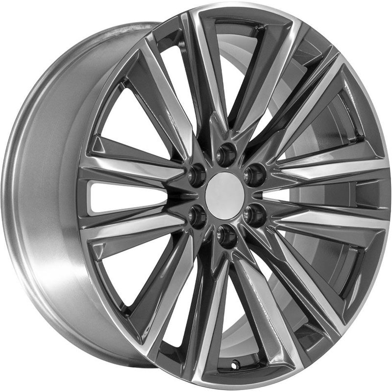 OE CA91 Gunmetal Polished Face 24x10 Wheels - 6x139.7 Bolt Pattern — Wheels & Rims