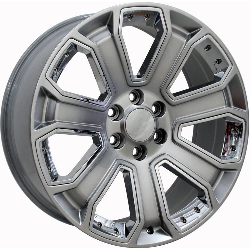 OE CV93 Hyper Black with Chrome Insert - 22x9 Rims — Wheels & Rims