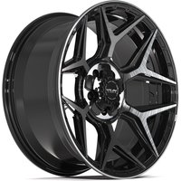 Roues 4Play 4P06 Noires Brillantes avec Face Brossée - 20x9 - 5x127
