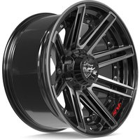 Roues 4Play 4P08 Noir Brillant avec Face Brossée - 20x10 - 6x139.7