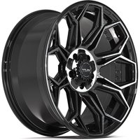 Roues 4Play 4P83 Noires Brillantes avec Face Brossée - 20x9 - 5x127