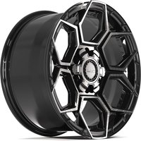 Roues 4Play 4PS26 Noir Brillant avec Face Brossée - 18x9 - 6x139.7