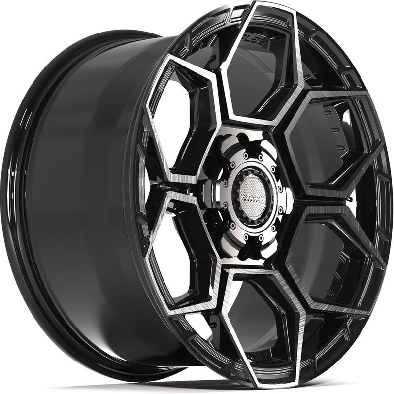 4Play 4PS26 Gloss Black Wheels with Brushed Face - 18x9 - 6x139.7 — Wheels & Rims