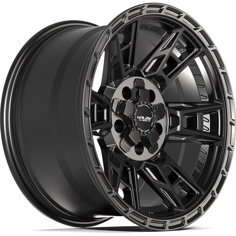 4Play 4PS20 Satin Black Wheels - 17x9 - 5x127 Bolt Pattern — Wheels & Rims