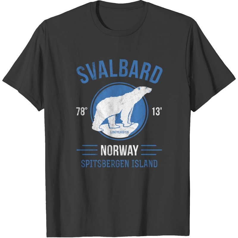 T-shirt Svalbard Ours Polaire Spitsbergen Norvège — T-shirts pour hommes