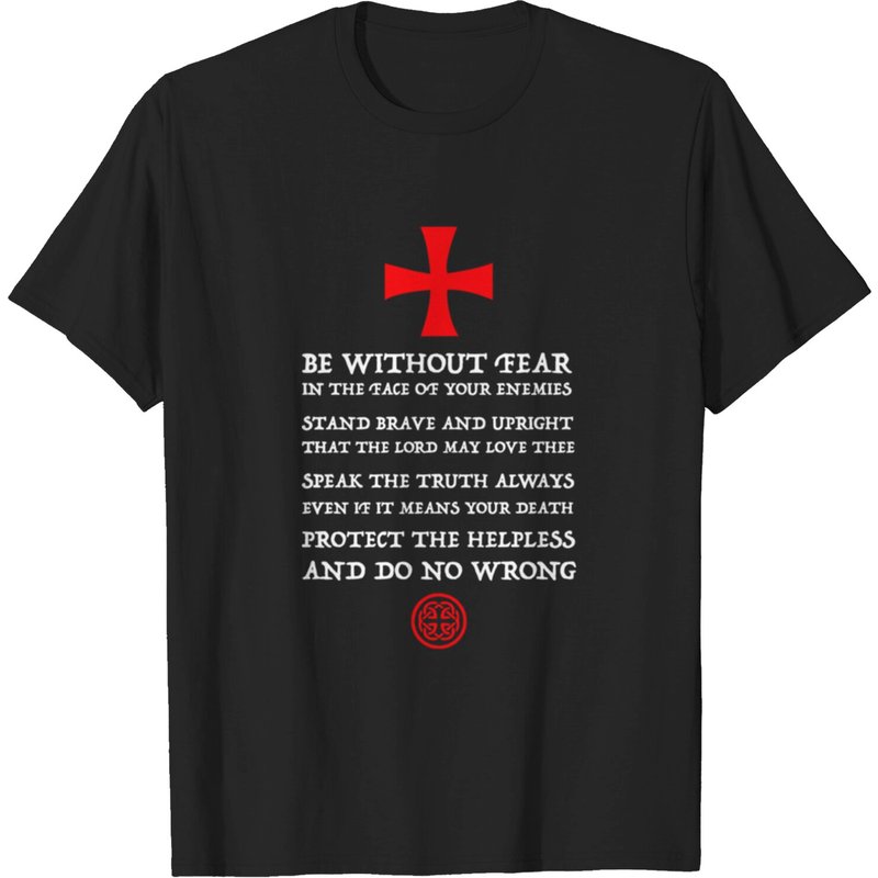 T-shirt Crusader Knight Knights Templar Code Holy Cross pour hommes — T-shirts pour hommes