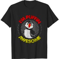 T-shirt pour hommes Puffin Design en noir — T-shirts pour hommes
