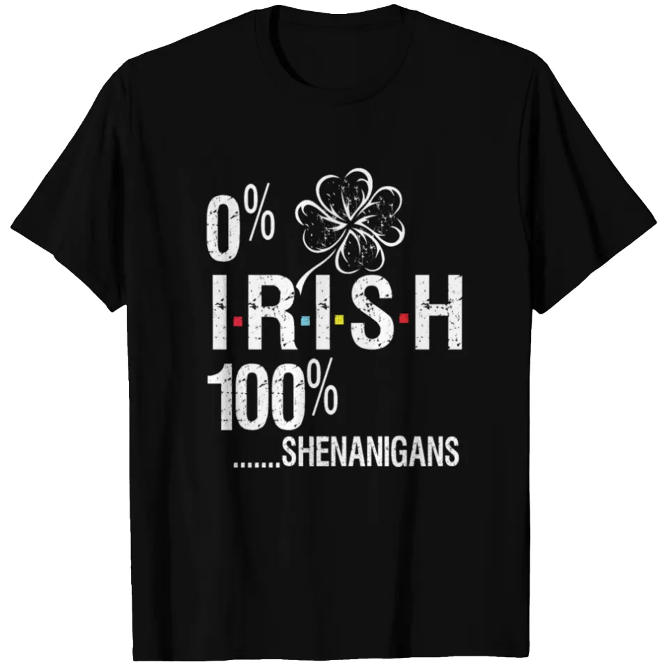 T-shirt pour hommes 100 % ivre de la Saint-Patrick - Noir
