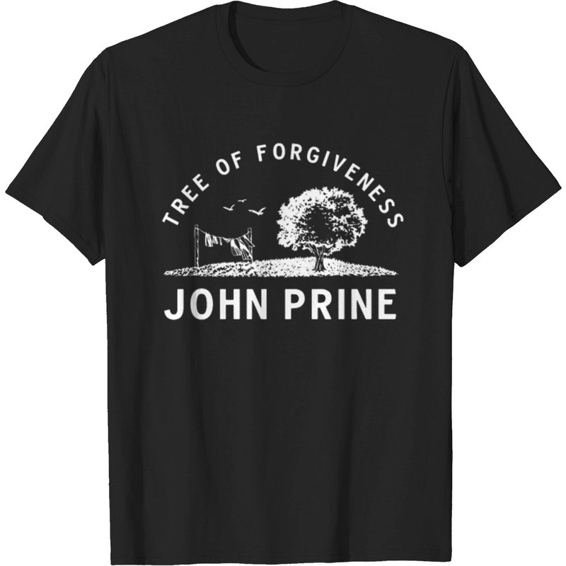 John Prine 1 T-shirt for Men in Black
