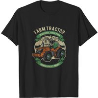 T-shirt Tracteur de Ferme pour Hommes en Noir — T-shirts pour hommes