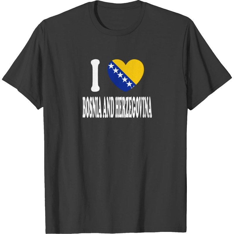 T-shirt I Love Bosnie-Herzégovine pour hommes