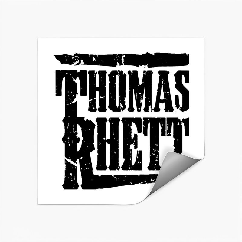 Thomas Rhett Stickers - Classic Square Design — Stickers & Decals
