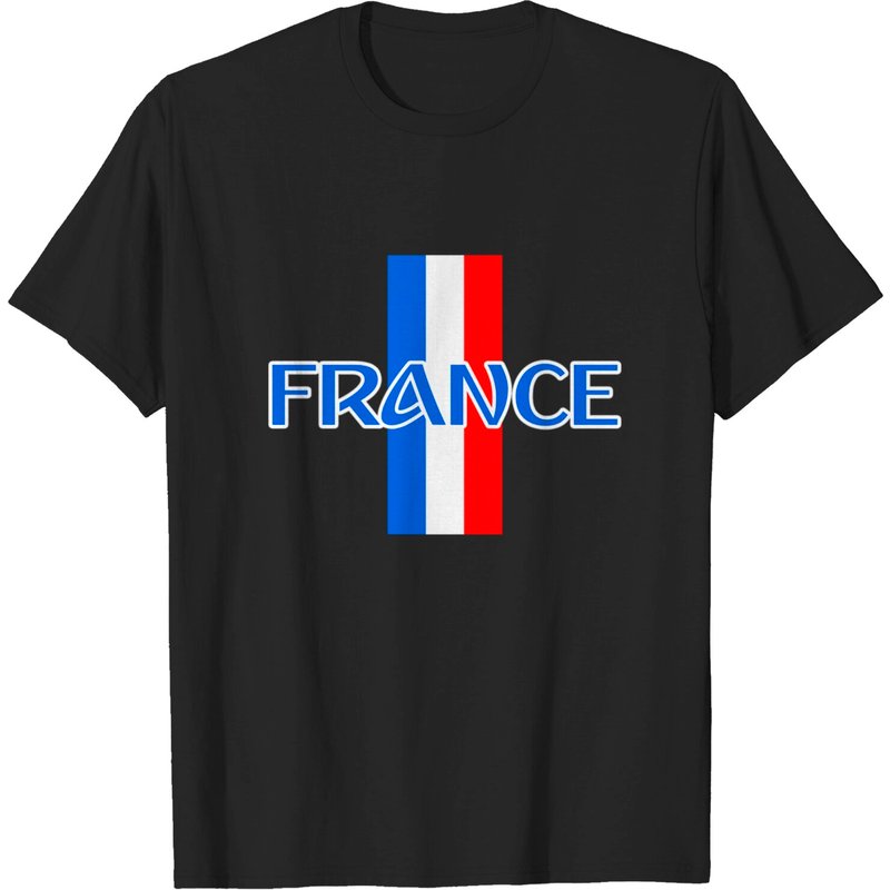 T-shirt France pour hommes en noir — T-shirts pour hommes