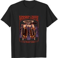 Worship Coffee Time T-shirt for Men in Black — Mens T Shirts