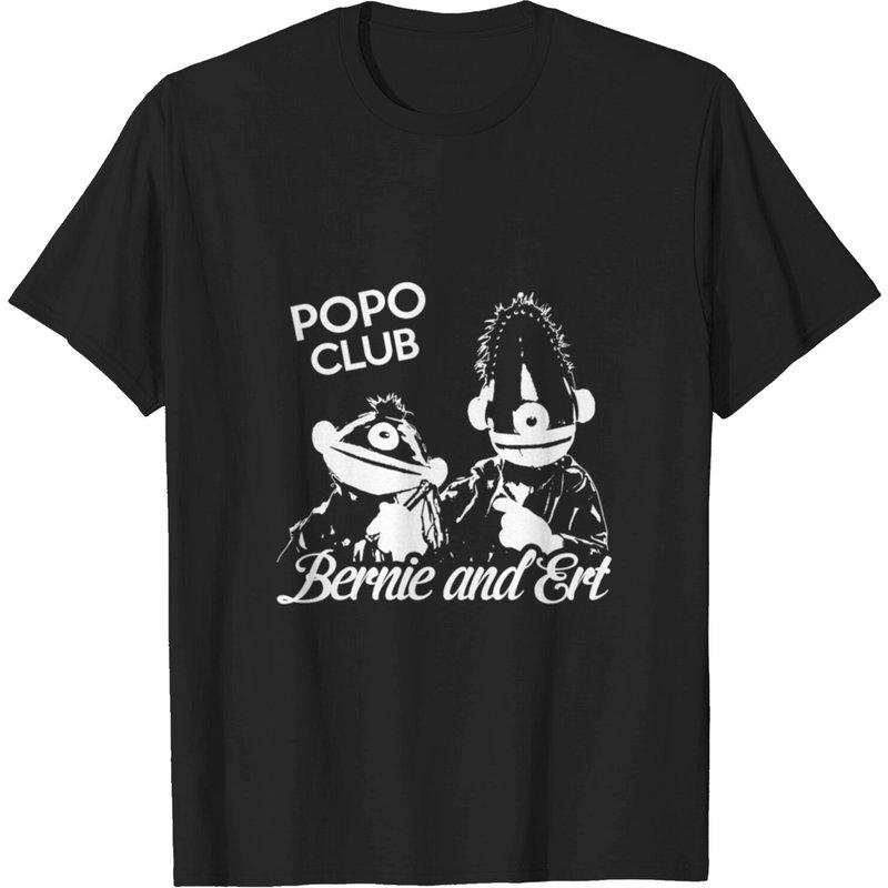 Bernie & Ert Popo Club Men's T-shirt in Black — Mens T Shirts