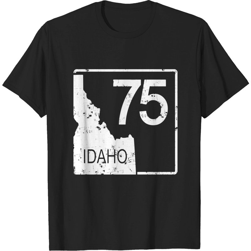 Idaho 75 T-shirt for Men in Black — Mens T Shirts
