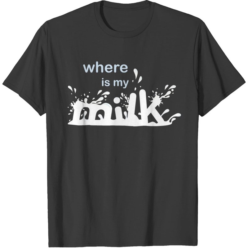 T-shirt Où est mon lait pour hommes en noir — T-shirts pour hommes