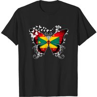 Grenada Flag Butterfly T-Shirt for Men — Mens T Shirts